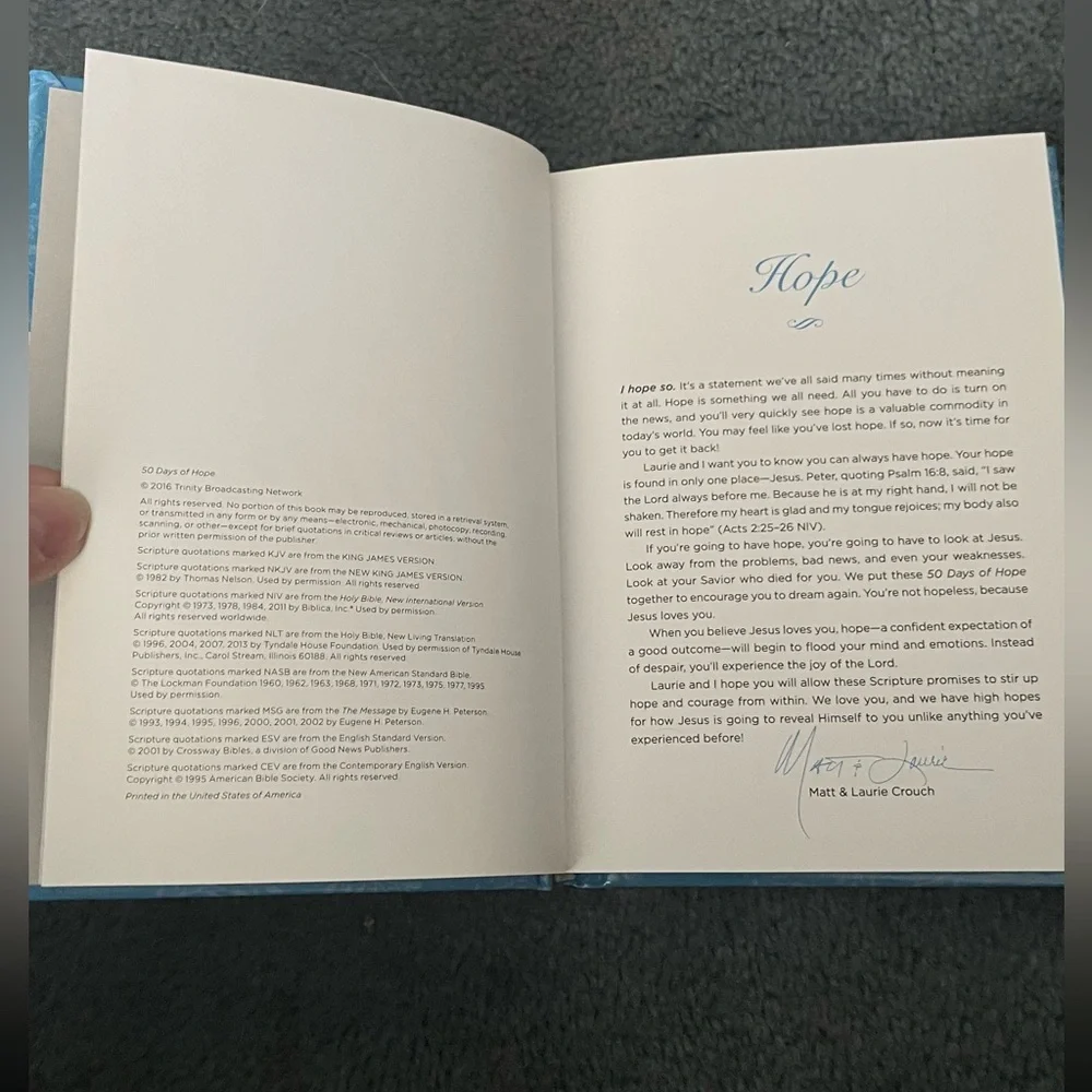 NEW 50 days of Hope/50 days of Grace. Doubled-Sided Christain Journal